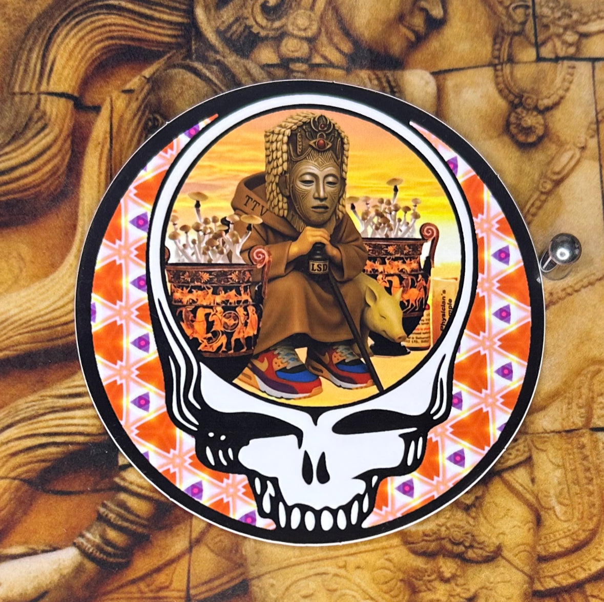 Owsley Stanley & Jerry Garcia, Acid test - TTV logo, Steal Your Face (limited edition sticker pack)