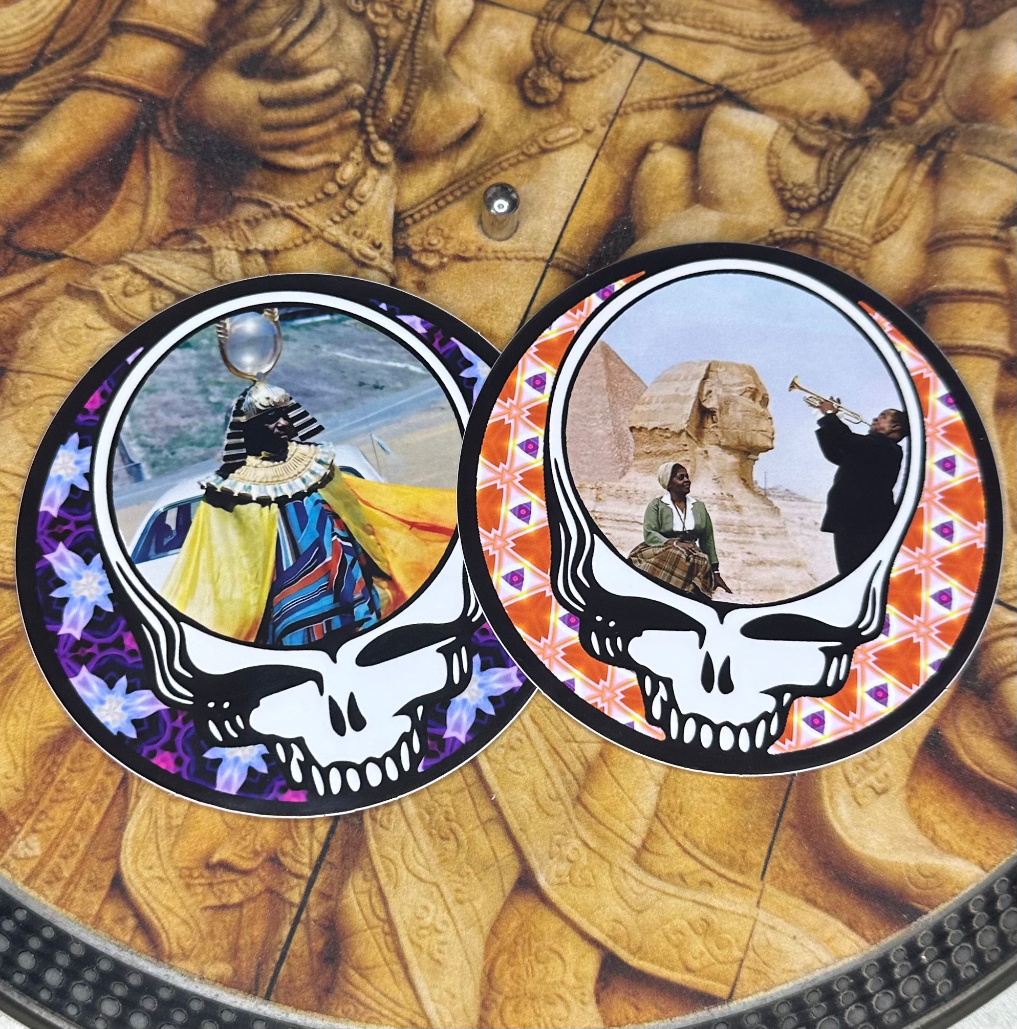 SUN RA - Louis Armstrong & Wife on the Giza Plateau, Steal Your Face (limited edition sticker pack)