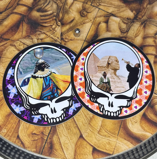 SUN RA - Louis Armstrong & Wife on the Giza Plateau, Steal Your Face (limited edition sticker pack)
