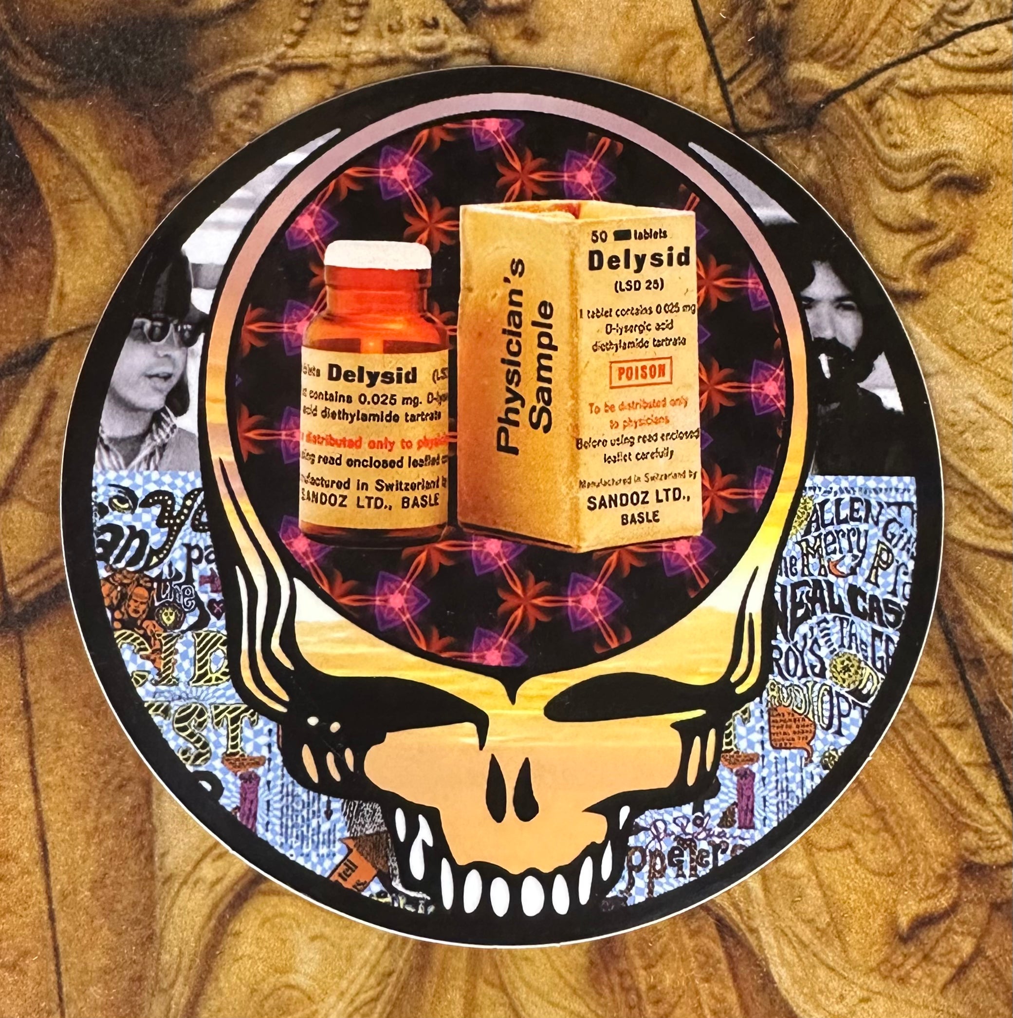 Owsley Stanley & Jerry Garcia, Acid test - Steal Your Face (Limited edition sticker)