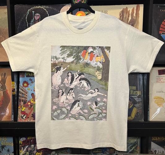 Krishna and the bathing Gopīs - Cream T-Shirt